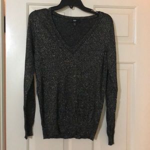 Glittery V-neck sweater